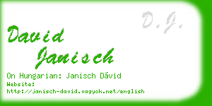 david janisch business card
