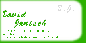david janisch business card
